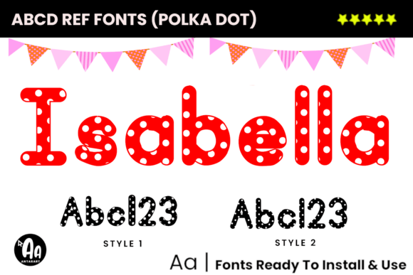 Abcd Ref Polka Dot Display Font for Web Design