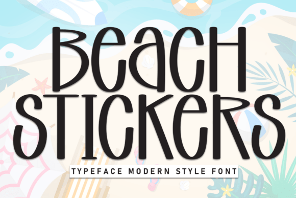 Beach Stickers: A Display Font for Digital Branding and Web Design