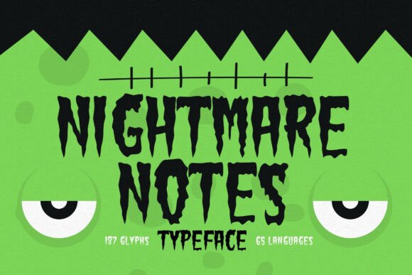 Nightmare Notes Typeface for Web Design