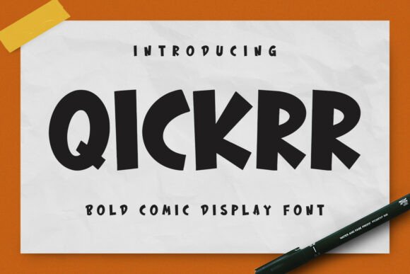 Qickrr: A Bold Display Font for Playful Branding