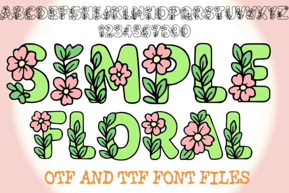 Simple Floral Font for Spring-Themed Branding and Playful Design