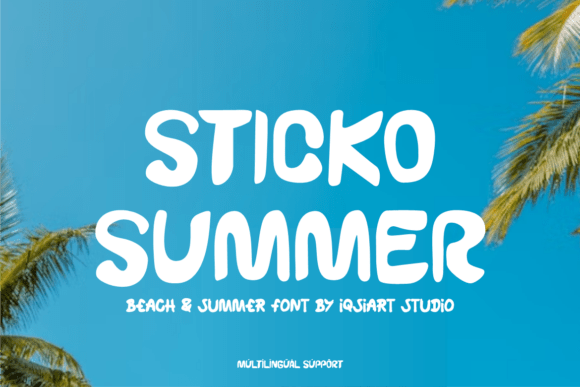 Sticko Summer: A Sunny Display Font for Creative Makers